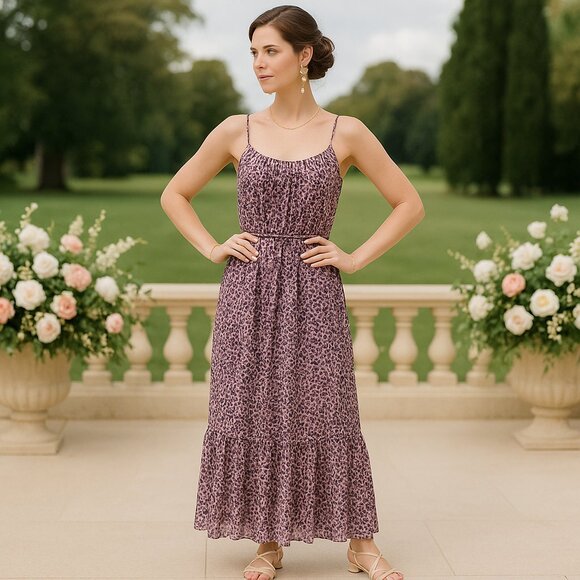 Charlie Jade Silk Maxi Dress Size Small - Picture 1 of 7